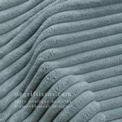 Tissu ameublement - Velours grosse côte vert d'eau - chaises - fauteuils - coussins - tête de lit - double rideau
