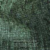Tissu ameublement - chenille toucher doux vert - fauteuil - chaise - canapé coussin banquette salon - rideau - degriftissus.com
