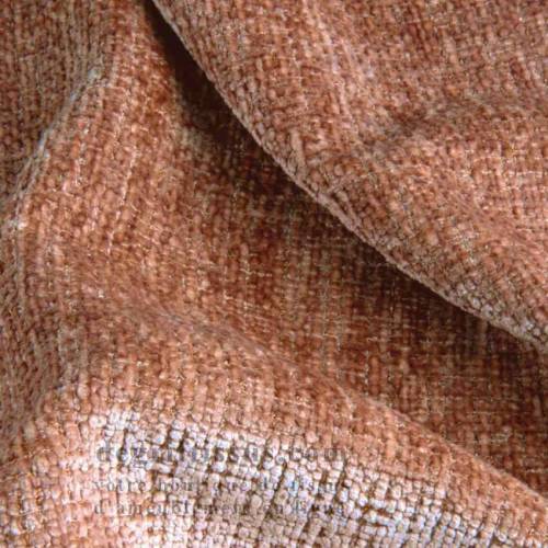 Tissu ameublement - chenille toucher doux abricot - fauteuil - chaise - canapé coussin banquette - rideau - degriftissus.com