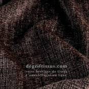 Tissu ameublement - chenille toucher doux brun - fauteuil - chaise - canapé coussin banquette salon - rideau - degriftissus.com