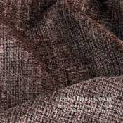 Tissu ameublement - chenille toucher doux châtaigne - fauteuil - chaise - canapé coussin banquette - rideau - degriftissus.com