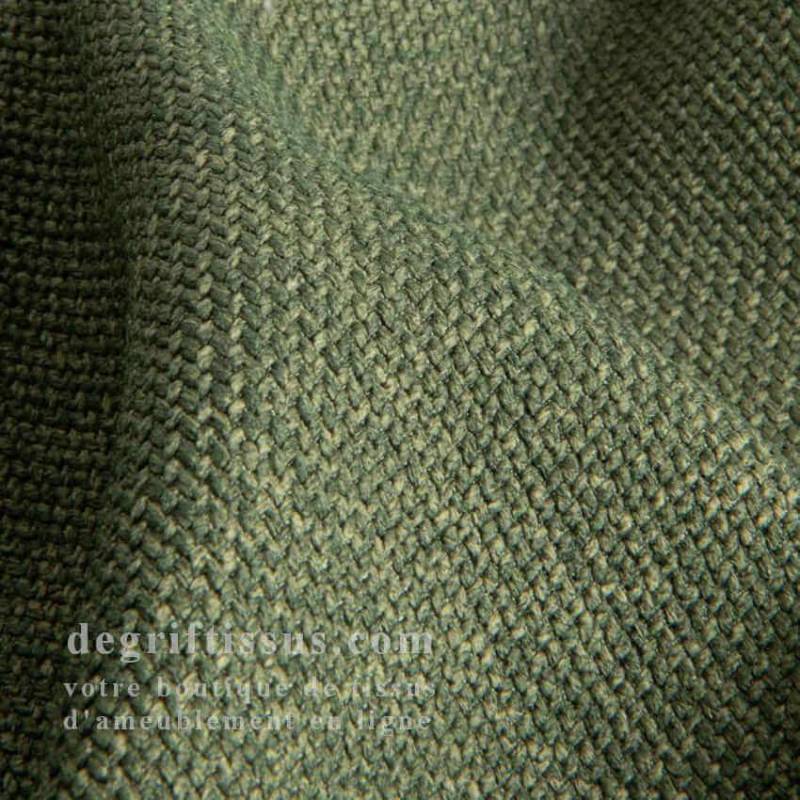 Tissu ameublement - Chamberry vert - recouvrement fauteuil - chaise - canapé coussin banquette salon - rideau - degriftissus.com