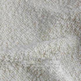 Tissu ameublement - chenillé bouclé volumineux écru - fauteuil - chaise - canapé coussin salon - rideau - degriftissus.com