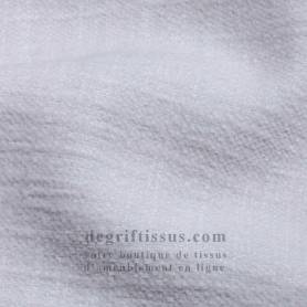 Tissu ameublement - chenille bicolore doux Tamise blanc - fauteuil - chaise - canapé coussin salon - rideau - degriftissus.com