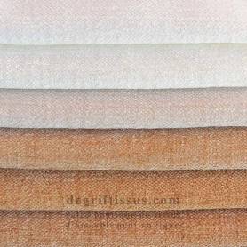 Tissu ameublement - chenille bicolore doux Tamise blanc 2- fauteuil - chaise - canapé coussin salon - rideau - degriftissus.com