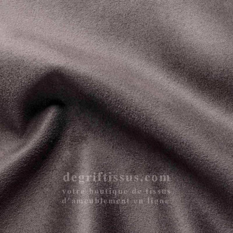 Tissu ameublement - Daim suédine gris foncé - chaises - fauteuils - coussin - canapé - tête de lit - degriftissus.com
