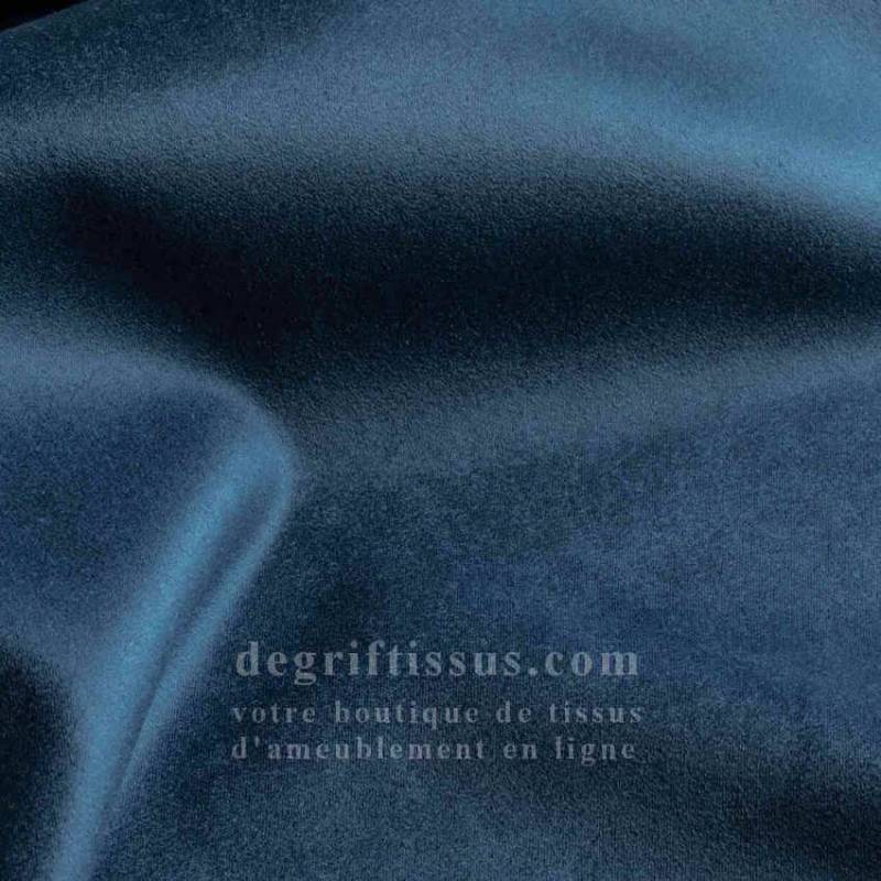 Tissu ameublement - Daim suédine bleu pétrole - pour fauteuil - canapé - banquette - chaise - tête de lit - degriftissus.com