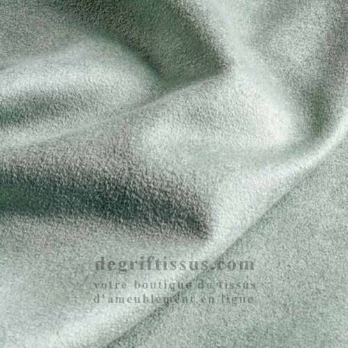 Tissu ameublement - Daim suédine vert eau - pour fauteuil - canapé - banquette - chaise - tête de lit - degriftissus.com 