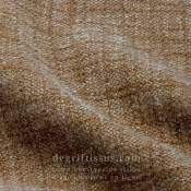 Tissu ameublement - chenille toucher doux beige - fauteuil - chaise - canapé coussin salon - rideau - degriftissus.com