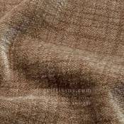 Tissu ameublement - chenille bicolore doux Tamise marron clair - fauteuil chaise canapé coussin salon rideau - degriftissus.com