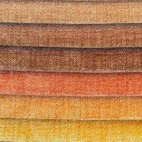 Tissu ameublement - chenille bicolore doux Tamise marron foncé 2- fauteuil chaise canapé coussin salon rideau - degriftissus.com