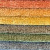 Tissu ameublement - chenille bicolore doux Tamise mandarine 2- fauteuil chaise canapé coussin salon - rideau - degriftissus.com
