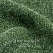 Tissu ameublement - chenille toucher doux vert - fauteuil - chaise - canapé coussin salon - rideau - degriftissus.com