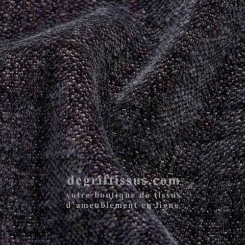 Tissu ameublement - chenille toucher doux anthracite - fauteuil - chaise - canapé coussin salon - rideau - degriftissus.com