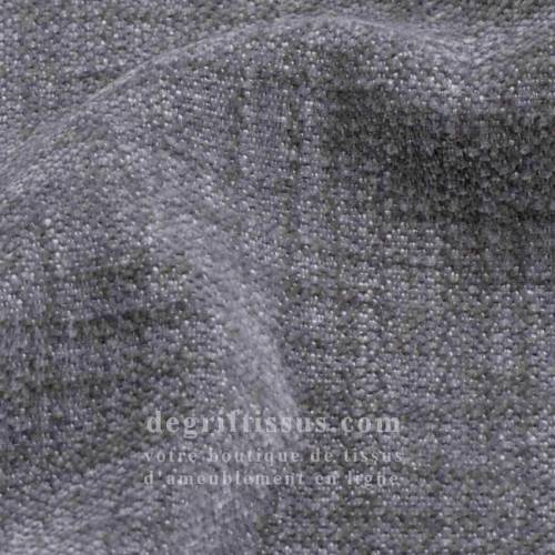 Tissu ameublement - chenille toucher doux gris clair - fauteuil - chaise - canapé coussin salon - rideau - degriftissus.com