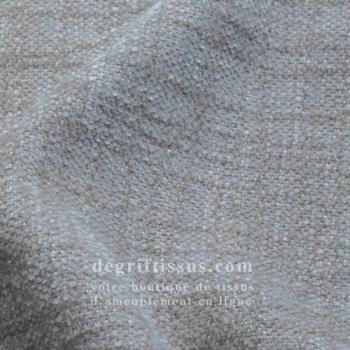 Tissu ameublement - chenille toucher doux gris pâle - fauteuil - chaise - canapé coussin salon - rideau - degriftissus.com