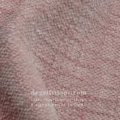 Tissu ameublement - chenille bicolore doux Tamise rose - fauteuil - chaise - canapé coussin salon - rideau - degriftissus.com
