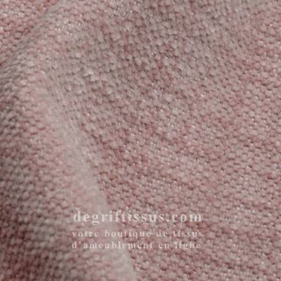 Tissu ameublement - chenille bicolore doux Tamise rose - fauteuil - chaise - canapé coussin salon - rideau - degriftissus.com