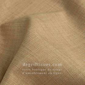 Tissus ameublement - Imitation lin anti-tache beige naturel - pour siège fauteuil - coussin - rideau - nappe - degriftissus.com