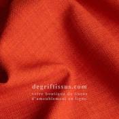 Tissus ameublement - Imitation lin anti-tache orange - pour siège fauteuil - coussin - rideau - nappe - degriftissus.com