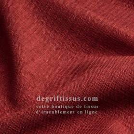 Tissus ameublement - Imitation lin anti-tache bordeaux - pour siège - fauteuil - coussin - rideau - nappe - degriftissus.com