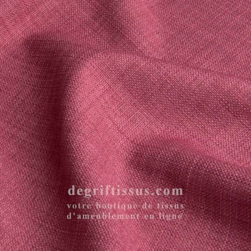 Tissus ameublement - Imitation lin anti-tache rose - pour siège - fauteuil - coussin - rideau - nappe - degriftissus.com