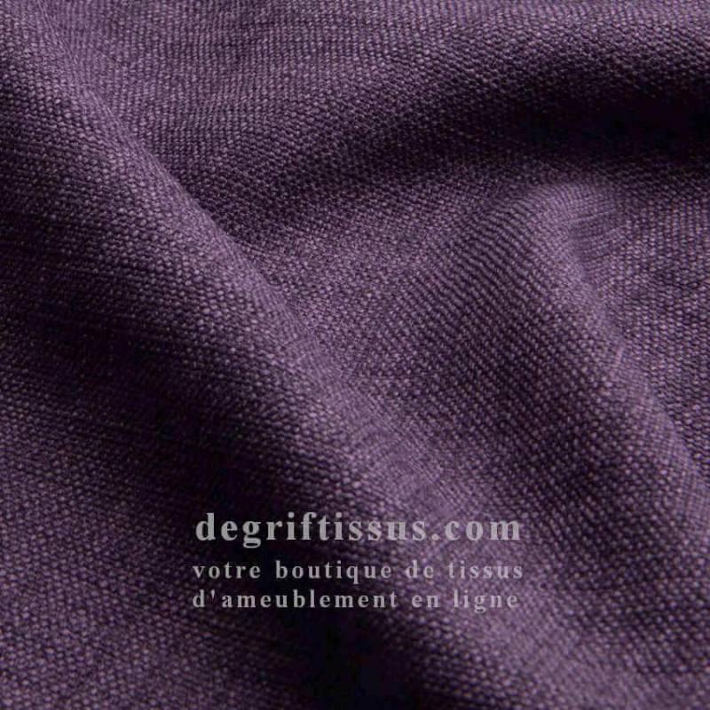 Lin violet Dégriftissus vous propose ce tissu d'ameublement imitation lin, pour chaises, fauteuils, tête de lit, canapés, banque