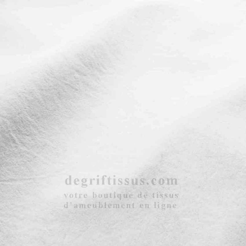 Tissu ameublement - velours Sélect blanc - fauteuil - chaise - canapé coussin banquette salon - rideau - degriftissus.com