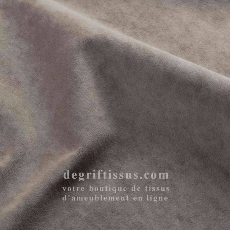 Tissu ameublement - velours Sélect beige - fauteuil - chaise - canapé coussin banquette salon - rideau - degriftissus.com