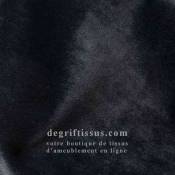 Tissu ameublement - velours Sélect noir - fauteuil - chaise - canapé coussin banquette salon - rideau - degriftissus.com
