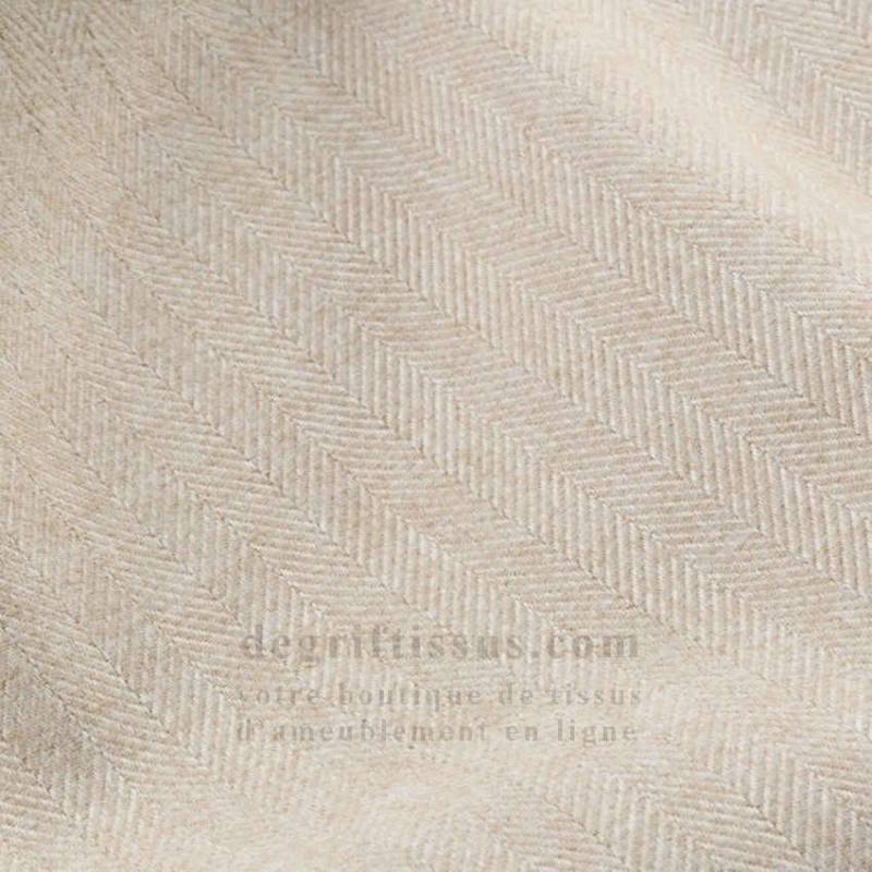 Tissu ameublement - Dublin beige clair - recouvrement fauteuil - chaise - canapé coussin banquette salon - rideau - degriftissus