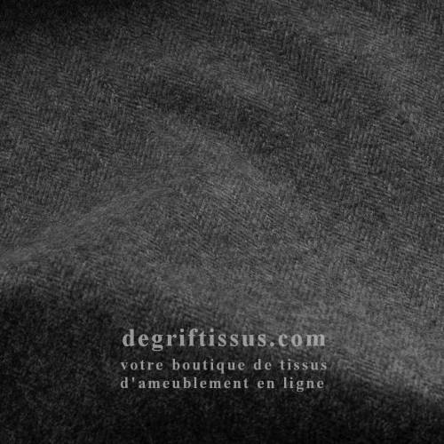 Tissu ameublement - Dublin gris foncé - recouvrement fauteuil - chaise - canapé coussin salon - rideau - degriftissus.com