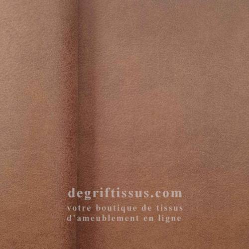 Tissu ameublement - Cuir craquelé marron - recouvrement - siège - coussins - degriftissus.com