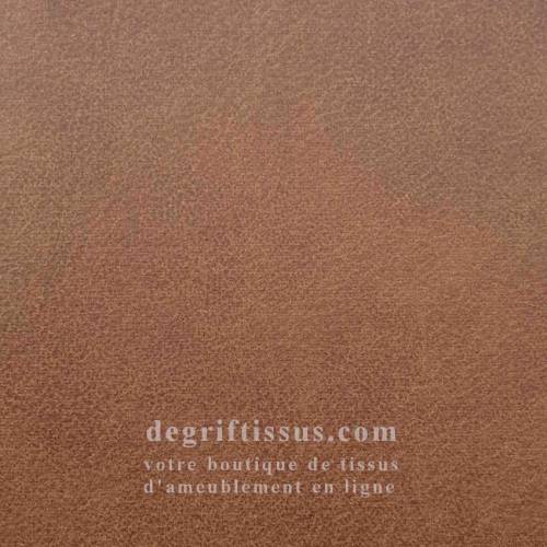 Tissu ameublement - Cuir craquelé marron 2 - recouvrement - siège - coussins - degriftissus.com