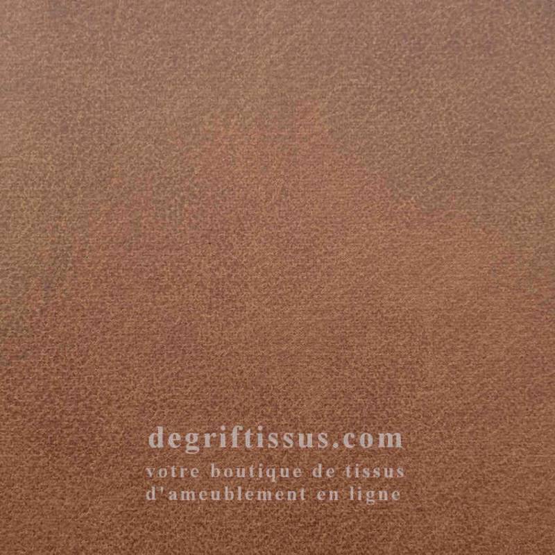 Tissu ameublement - Cuir craquelé marron 2 - recouvrement - siège - coussins - degriftissus.com