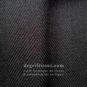 Tissu ameublement - occultant noir chevrons - envers blanc - isolant - degriftissus.com