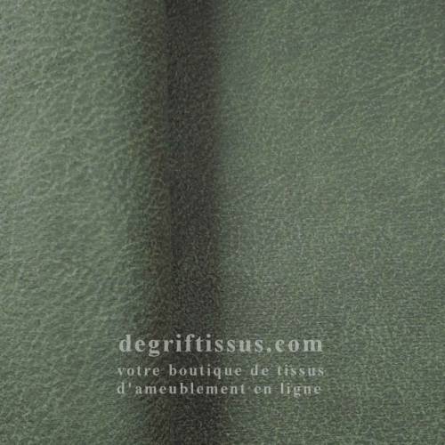 Tissu ameublement - Cuir craquelé vert 2 - recouvrement - siège - coussins - degriftissus.com