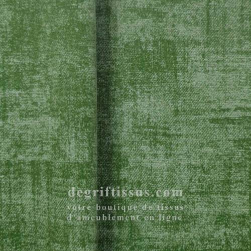 Tissu ameublement - velours chenille vert 2 - fauteuil - chaise - canapé coussin banquette salon - rideau - degriftissus.com