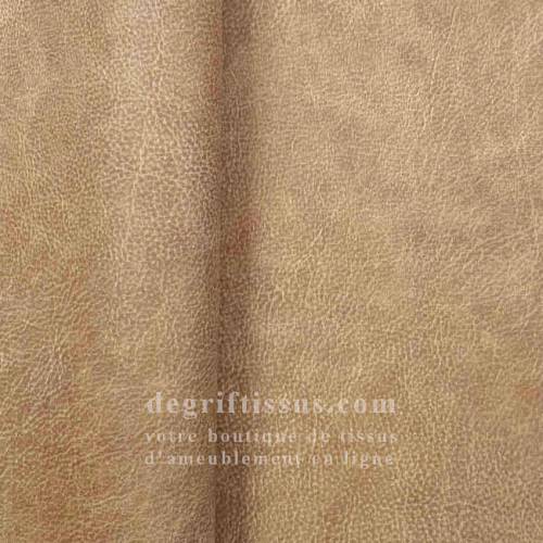 Tissu ameublement - Cuir craquelé beige 2 - recouvrement - siège - coussins - degriftissus.com
