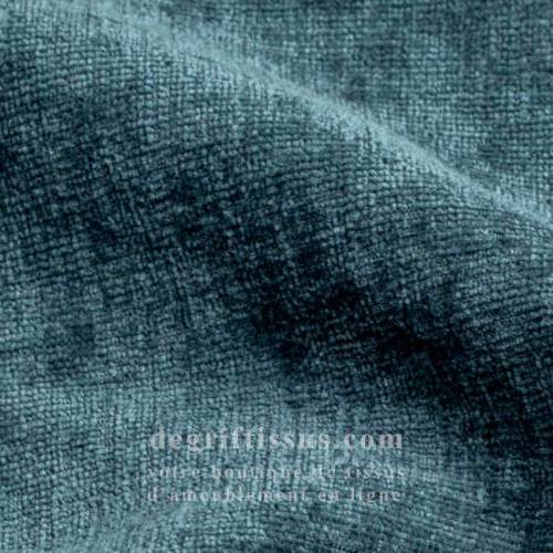 Tissu ameublement - Muria bleu canard - fauteuil - chaise - canapé coussin banquette salon - rideau - degriftissus.com