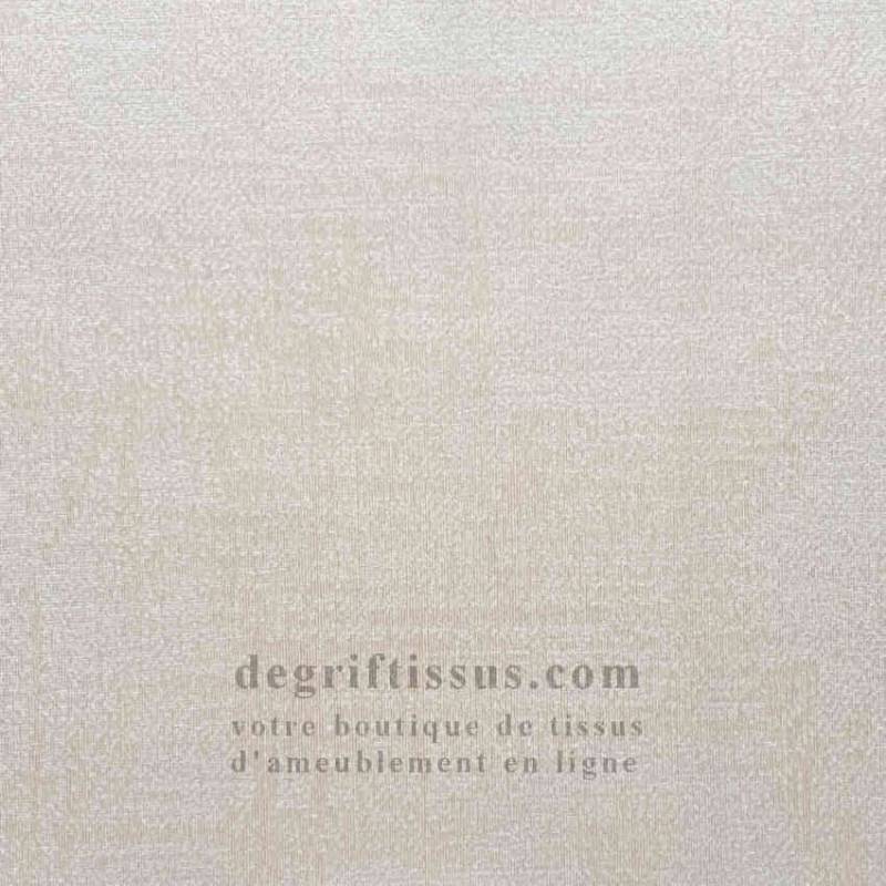 Tissu ameublement - velours chenille écru 2 - fauteuil - chaise - canapé coussin banquette salon - rideau - degriftissus.com