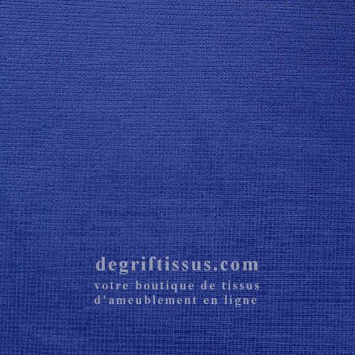 Tissu ameublement - velours texturé bleu roi 2 - fauteuil - chaise - canapé coussin banquette salon - rideau - degriftissus.com