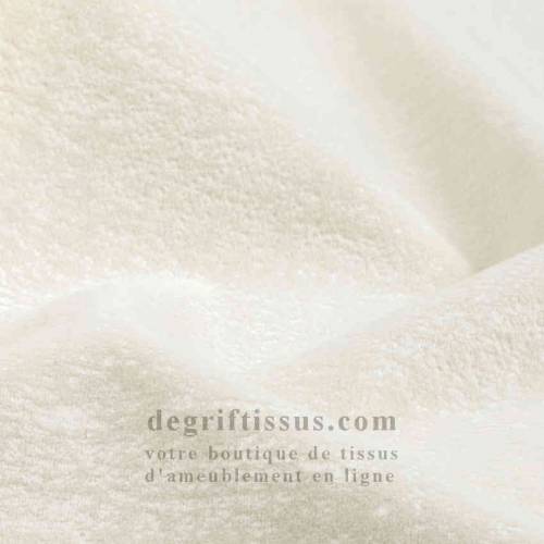 Tissu ameublement - Velours Amory crème - fauteuil - chaise - canapé coussin banquette salon - rideau - degriftissus.com