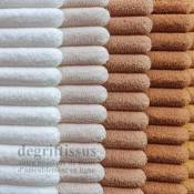 Tissu ameublement - Velours grosse côte gris clair 2- chaises - fauteuils - coussins - tête de lit - double rideau