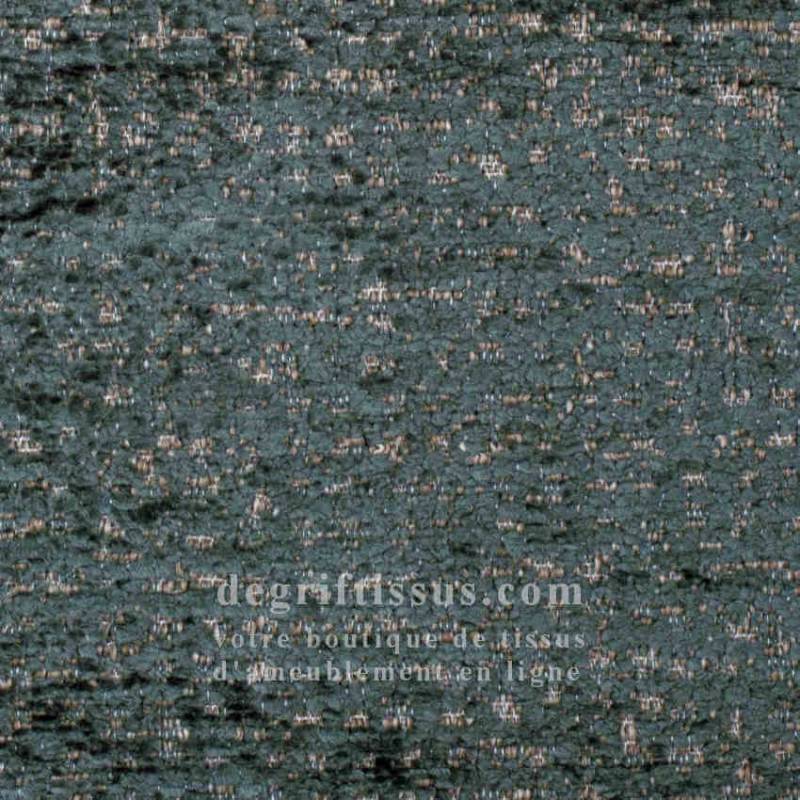 Tissu ameublement chenillé bouclé Aurore 19 vert bleuté - pour siège - fauteuil - chaise - coussin - canapé - rideau - tenture