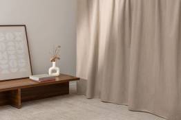 Tissu ameublement - Lin naturel occultant Siena BO pente 1 - rideaux occultants - black out - degriftissus.com