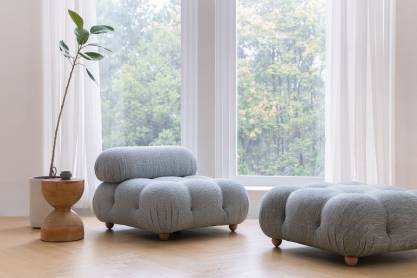Tissu ameublement - bouclé volumineux Santa Cruz 1 - fauteuil - chaise - canapé coussin salon - rideau - degriftissus.com