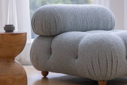 Tissu ameublement - bouclé volumineux Santa Cruz 2 - fauteuil - chaise - canapé coussin salon - rideau - degriftissus.com