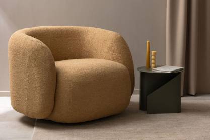Tissu ameublement - Bouclette Hudson pente 1 - fauteuil chaise canapé coussin banquette salon rideau - degriftissus.com
