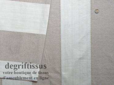 Tissu Tapisserie double face à bandes Dégriftissus vous propose ce tissu d&#039;ameublement tapisserie lourd à rayures, tissage Jacqu